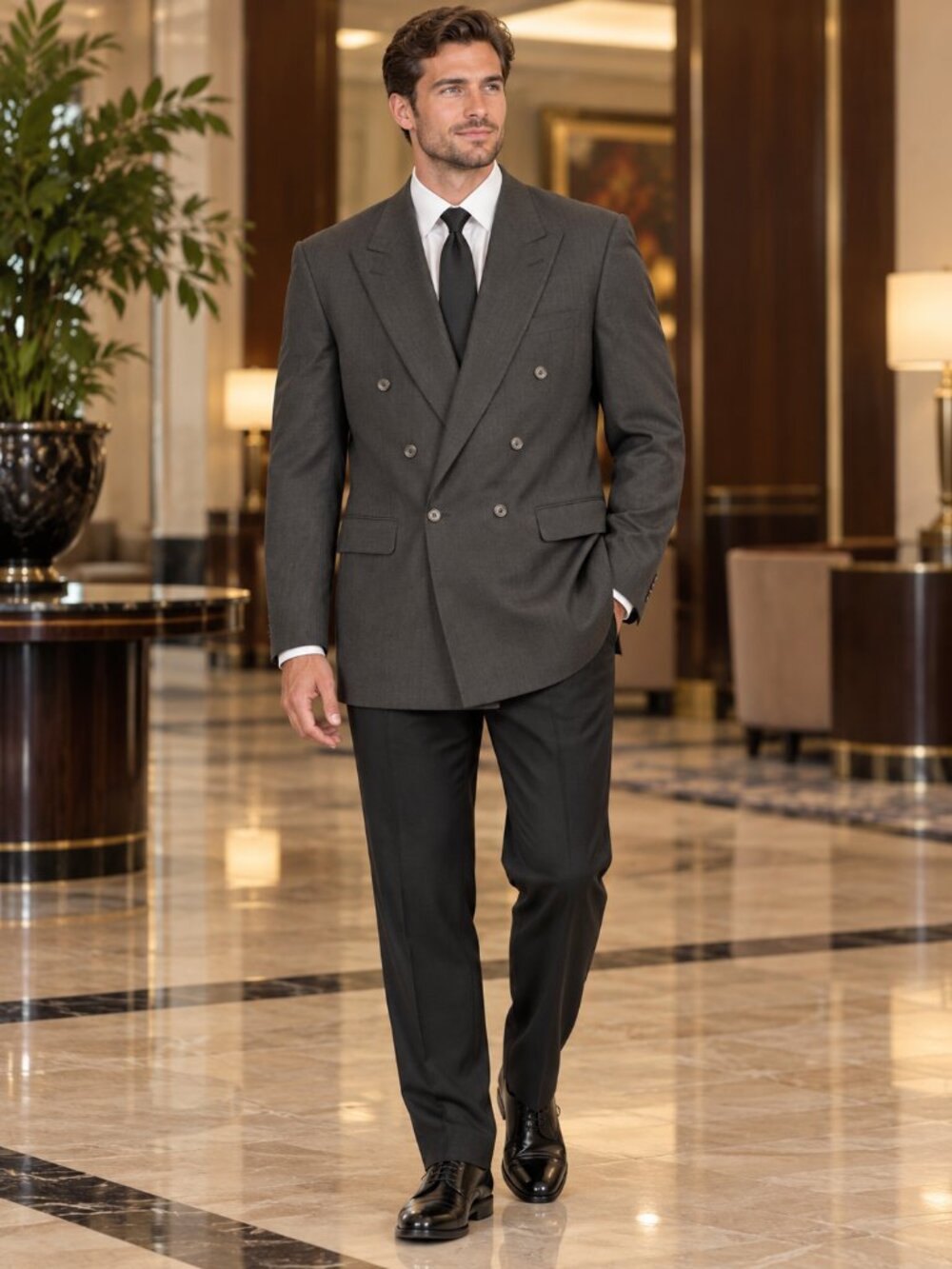 Joseph & Feiss Men’s 44 X-Long Wool Double Breasted Blazer qm